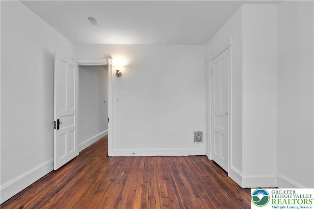 834 Bushkill St, Easton, PA 18042 - spare room featuring dark wood finished floors and baseboards