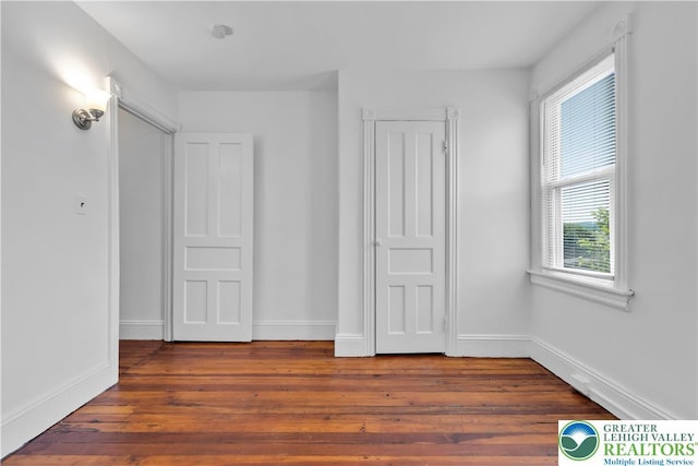834 Bushkill St, Easton, PA 18042 - unfurnished bedroom featuring hardwood / wood-style floors and baseboards