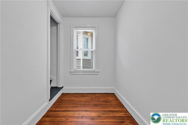 834 Bushkill St, Easton, PA 18042 - empty room featuring wood finished floors and baseboards