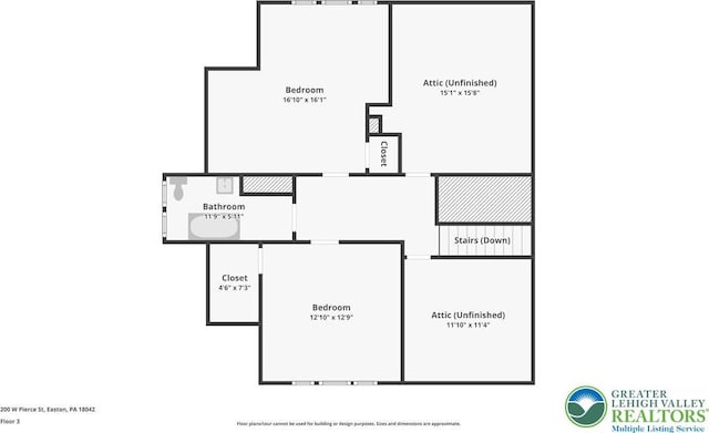 200 W Pierce St, Easton, PA 18042 - view of room layout