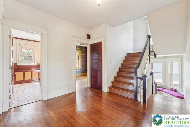 200 W Pierce St, Easton, PA 18042 - stairway featuring baseboards