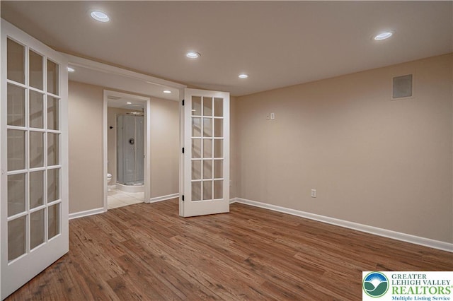 1450 Coventry Rd, South Whitehall Twp, PA 18104 - unfurnished room featuring wood finished floors, recessed lighting, and french doors