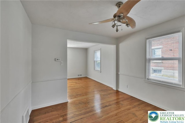 1509 Liberator Ave, Allentown City, PA 18103 - empty room featuring ceiling fan and wood finished floors