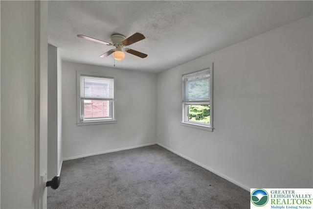 1509 Liberator Ave, Allentown City, PA 18103 - carpeted spare room with plenty of natural light, ceiling fan, and a textured ceiling