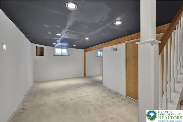 1509 Liberator Ave, Allentown City, PA 18103 - basement featuring recessed lighting and stairs