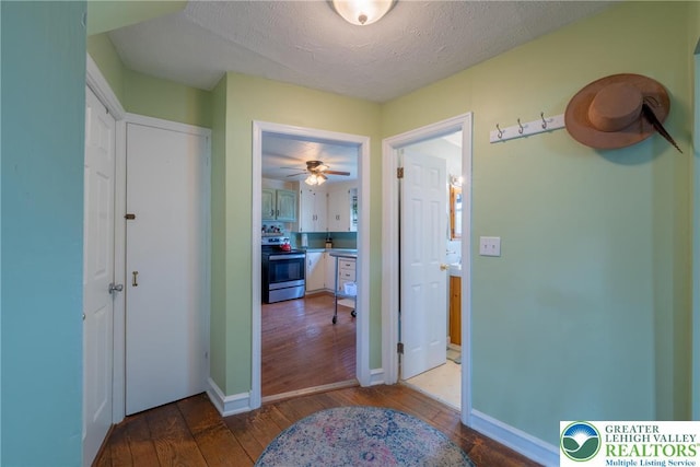 103 A St, Wind Gap Boro, PA 18091 - corridor featuring hardwood / wood-style floors and a textured ceiling