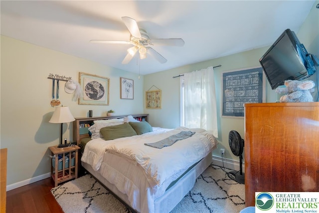 103 A St, Wind Gap Boro, PA 18091 - bedroom featuring wood finished floors and a ceiling fan