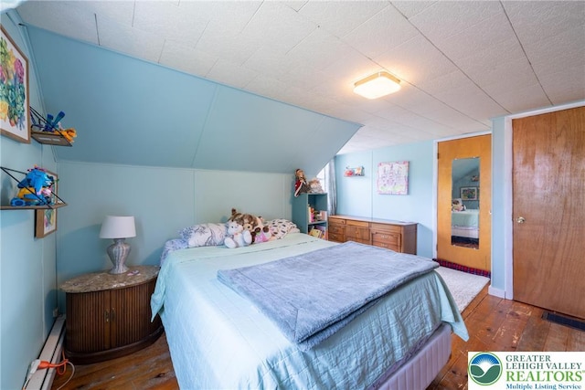 103 A St, Wind Gap Boro, PA 18091 - bedroom featuring wood-type flooring and baseboard heating