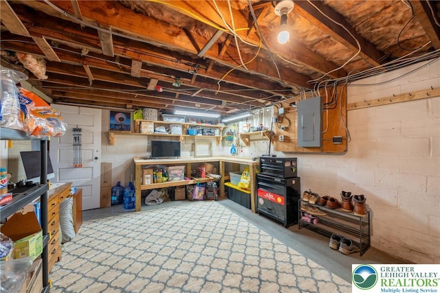 103 A St, Wind Gap Boro, PA 18091 - unfinished basement with electric panel