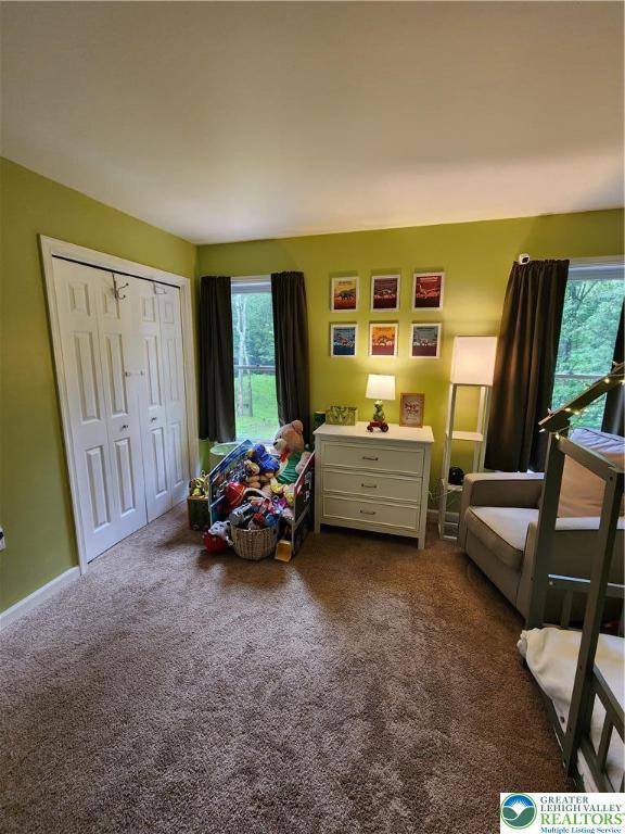 7 Twelve Oaks Trl, Chestnuthill Twp, PA 18353 - bedroom featuring dark carpet and a closet