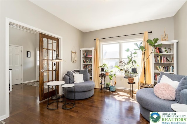 21 Millbrook Ct, Palmer Twp, PA 18045 - living area featuring hardwood / wood-style floors and baseboards