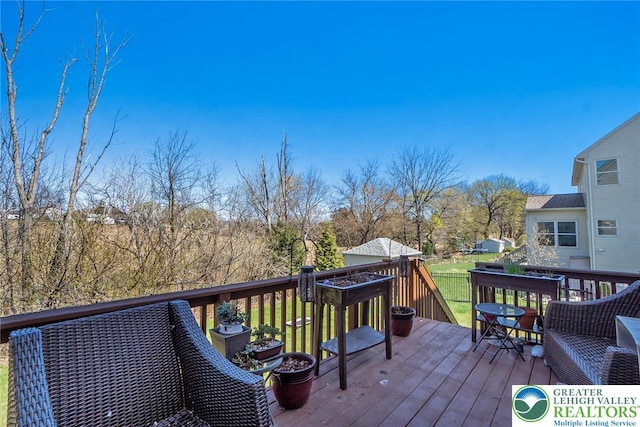 21 Millbrook Ct, Palmer Twp, PA 18045 - wooden deck featuring a lawn