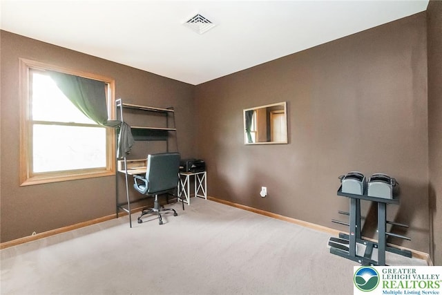 2227 Cheyenne Dr, Tunkhannock Township, PA 18610 - carpeted home office featuring baseboards