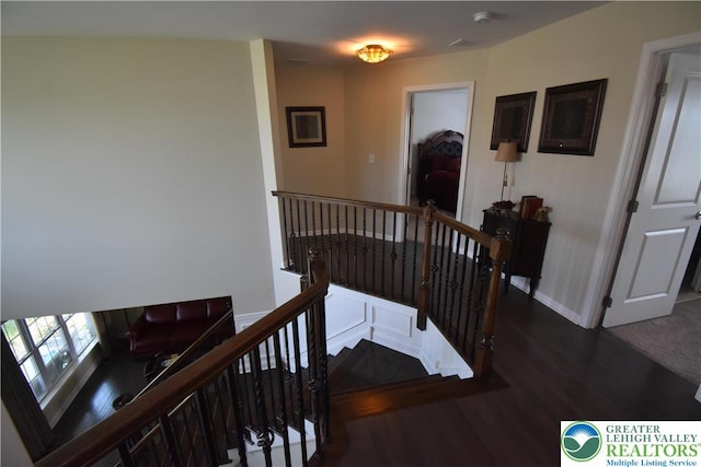 4323 Saratoga Dr, Lower Nazareth Twp, PA 18020 - stairs with wood finished floors and baseboards