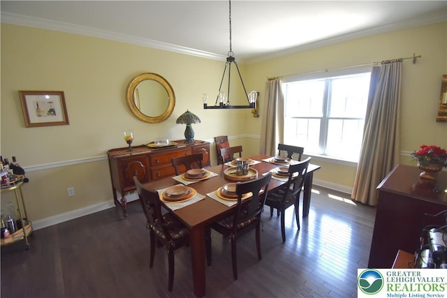 4323 Saratoga Dr, Lower Nazareth Twp, PA 18020 - dining space with crown molding and dark wood-type flooring