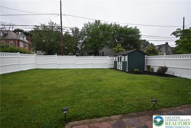 407 W Burke St, Easton, PA 18042 - fenced backyard with a storage unit