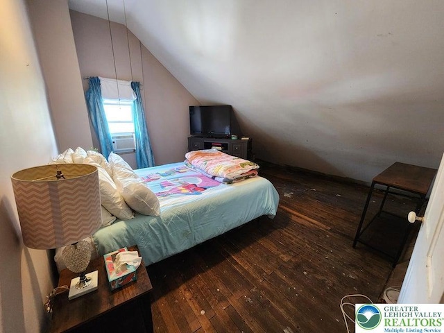14 W 10th St, Jim Thorpe Borough, PA 18229 - bedroom featuring vaulted ceiling and hardwood / wood-style floors