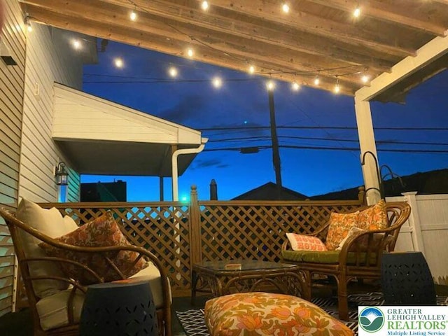 14 W 10th St, Jim Thorpe Borough, PA 18229 - patio at twilight featuring outdoor dining area