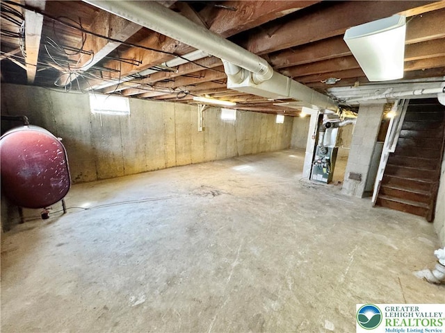 909 Genesee St, Allentown City, PA 18103 - basement featuring heating fuel and stairs