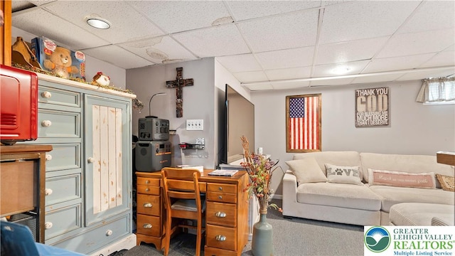 3063 Clearview St, Palmer Twp, PA 18045 - carpeted office space featuring a paneled ceiling