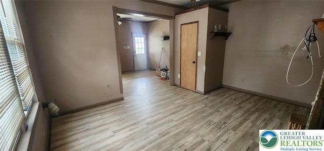 2463 Hillside Ave, Wilson Boro, PA 18042 - unfurnished room with light wood-style floors and a ceiling fan