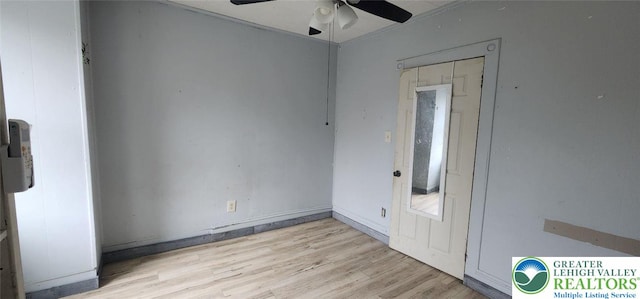 2463 Hillside Ave, Wilson Boro, PA 18042 - spare room with a ceiling fan and wood finished floors