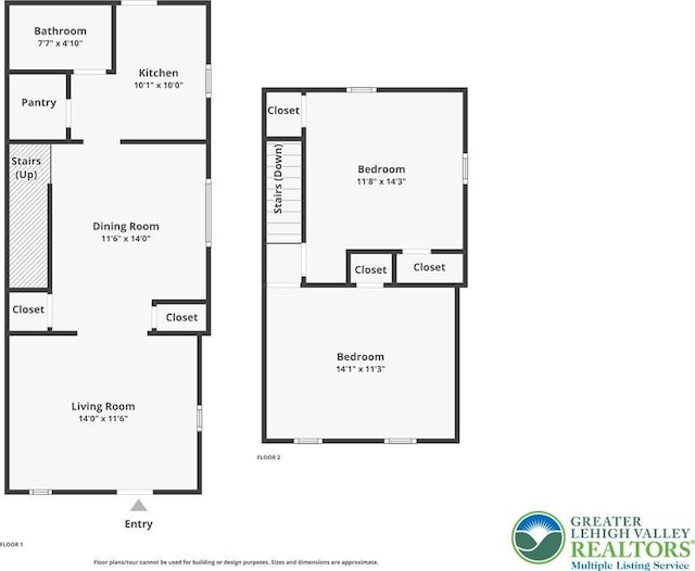 107 B St, Pen Argyl Boro, PA 18072 - view of room layout