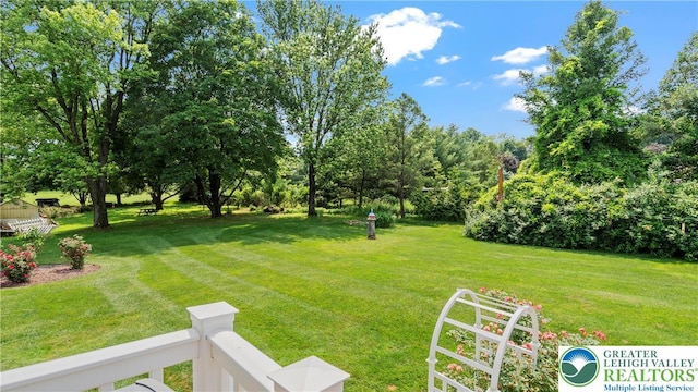 807 Bangor Rd, Plainfield Twp, PA 18064 - view of grassy yard featuring view of wooded area