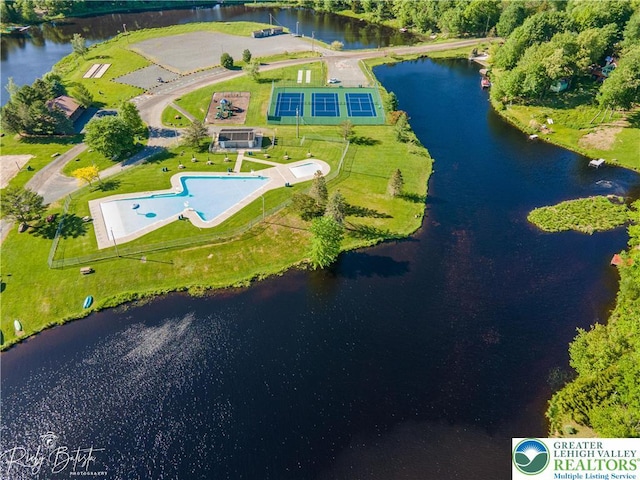 119 Tenicum Trl, Coolbaugh Twp, PA 18347 - drone / aerial view of a large body of water and a pool