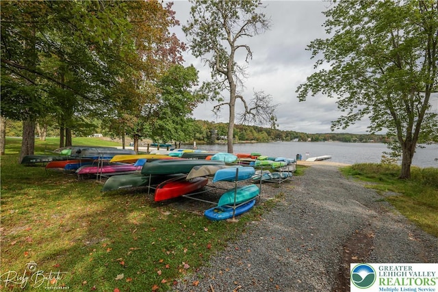 119 Tenicum Trl, Coolbaugh Twp, PA 18347 - view of community featuring a water view and a yard