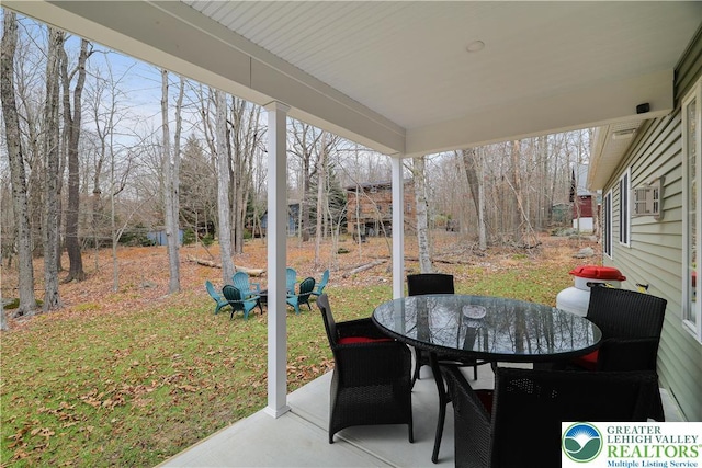 119 Tenicum Trl, Coolbaugh Twp, PA 18347 - view of patio / terrace featuring outdoor dining space