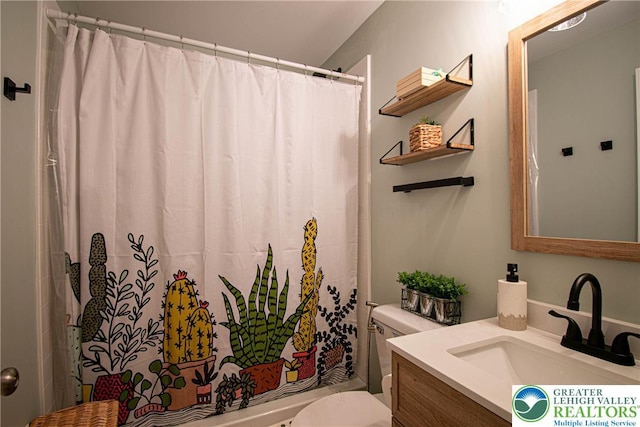 5959 Valley Forge Rd, Upper Saucon Twp, PA 18036 - full bathroom with vanity and shower / bath combination with curtain