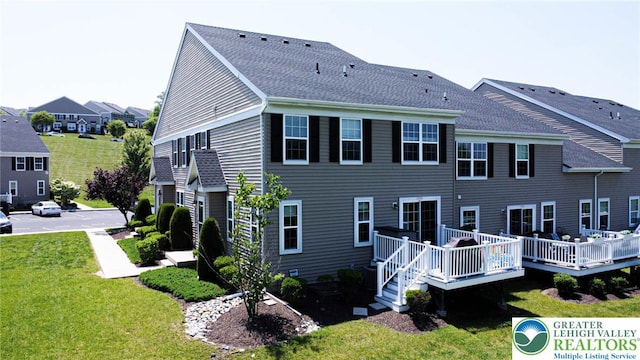 5959 Valley Forge Rd, Upper Saucon Twp, PA 18036 - back of house featuring a wooden deck and a yard