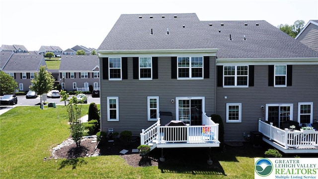 5959 Valley Forge Rd, Upper Saucon Twp, PA 18036 - back of house with a wooden deck and a yard
