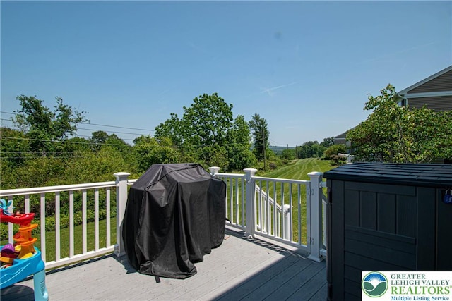 5959 Valley Forge Rd, Upper Saucon Twp, PA 18036 - wooden deck featuring area for grilling