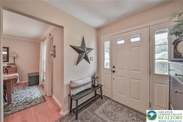 106 Fernwood Dr, Forks Twp, PA 18040 - foyer entrance with plenty of natural light and ornamental molding