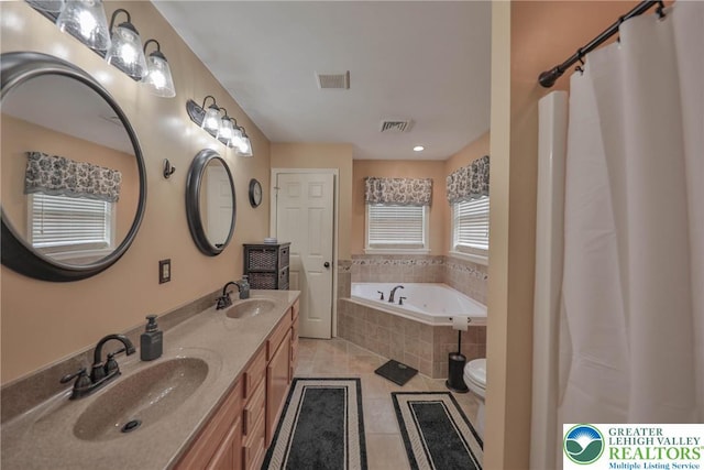 106 Fernwood Dr, Forks Twp, PA 18040 - full bath featuring tile patterned floors, a bath, and double vanity