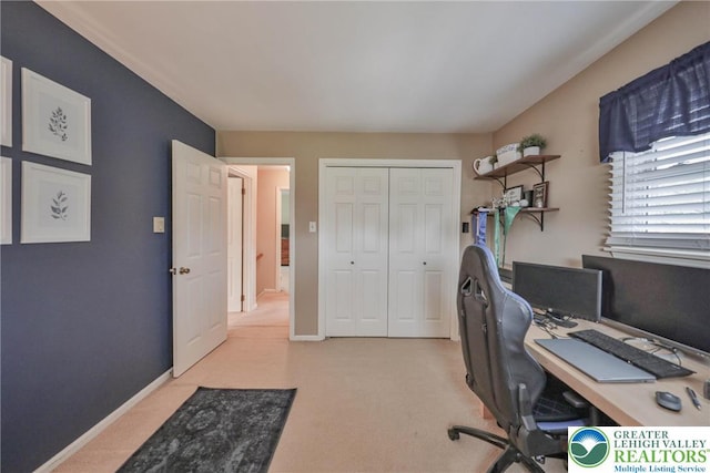 106 Fernwood Dr, Forks Twp, PA 18040 - office area with light carpet and baseboards