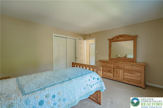 3213 Overlook Dr, Lower Macungie Twp, PA 18049 - bedroom with light colored carpet and a closet