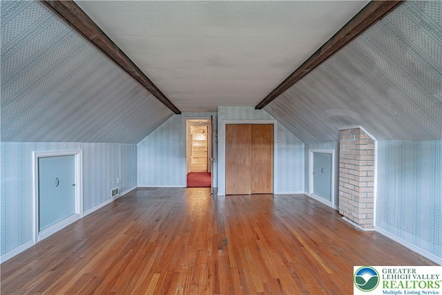 3344 Winchester Rd, Allentown City, PA 18104 - additional living space with hardwood / wood-style flooring and wallpapered walls
