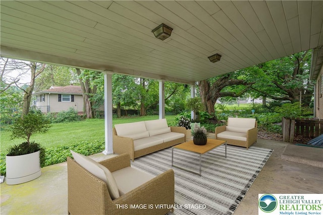 3344 Winchester Rd, Allentown City, PA 18104 - view of patio / terrace with an outdoor living space