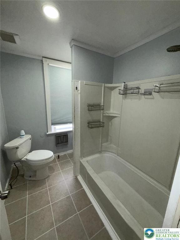 314 S Saint Cloud St, Allentown City, PA 18104 - bathroom featuring tile patterned flooring, ornamental molding, and washtub / shower combination