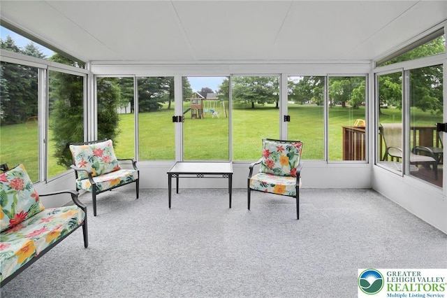 75 Marshall Run, Allen Twp, PA 18067 - sunroom featuring healthy amount of natural light and lofted ceiling