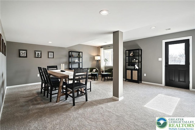 3220 Eisenhower Dr, Allen Twp, PA 18067 - dining area with carpet flooring and recessed lighting