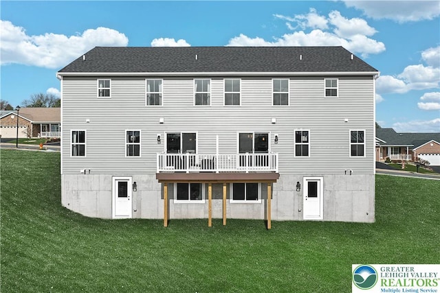 3220 Eisenhower Dr, Allen Twp, PA 18067 - rear view of house with a yard and a deck
