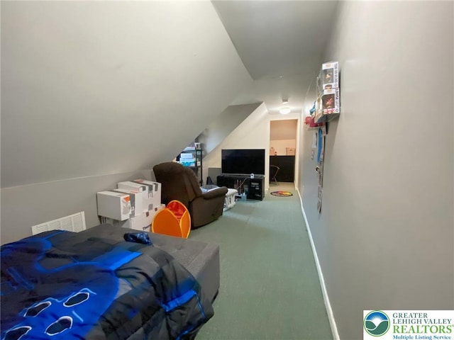 1139 Jackson St, Easton, PA 18042 - carpeted bedroom featuring lofted ceiling