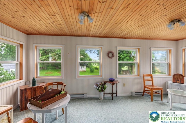 2560 Community Dr, Moore Twp, PA 18014 - sunroom featuring healthy amount of natural light and a baseboard heating unit