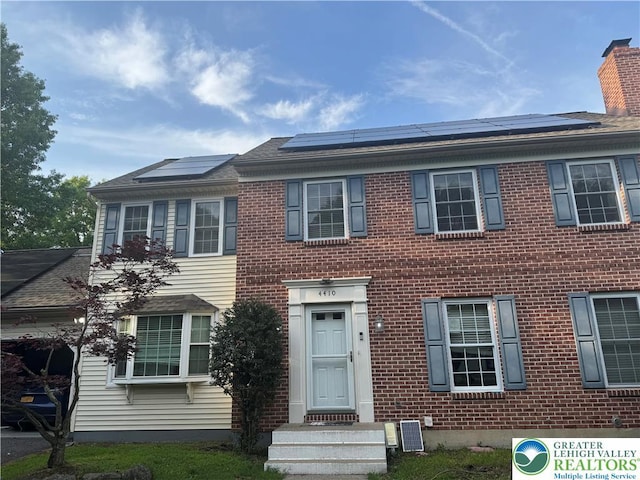4410 Greenfield Rd, Hanover Twp, PA 18017 - view of front of house featuring solar panels and brick siding