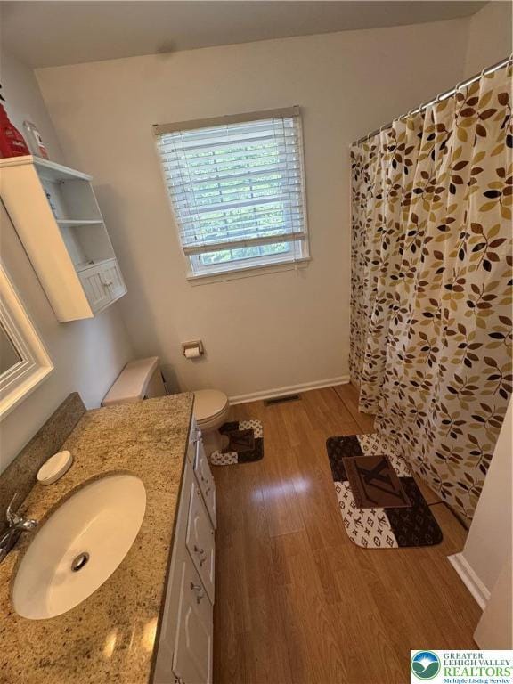 4410 Greenfield Rd, Hanover Twp, PA 18017 - bathroom with vanity, wood finished floors, and a shower with curtain
