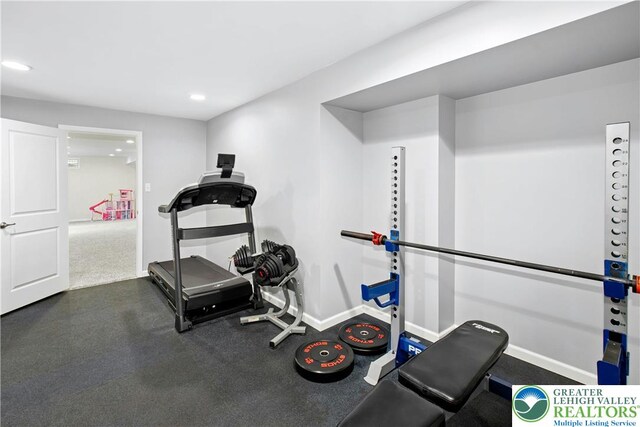 3526 Clarinbridge Way, Upper Saucon Twp, PA 18034 - exercise area with baseboards and recessed lighting